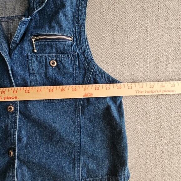 Field Gear Jacket Women's Size Medium Petite Sleeveless Denim Countrycore - Picture 3 of 12